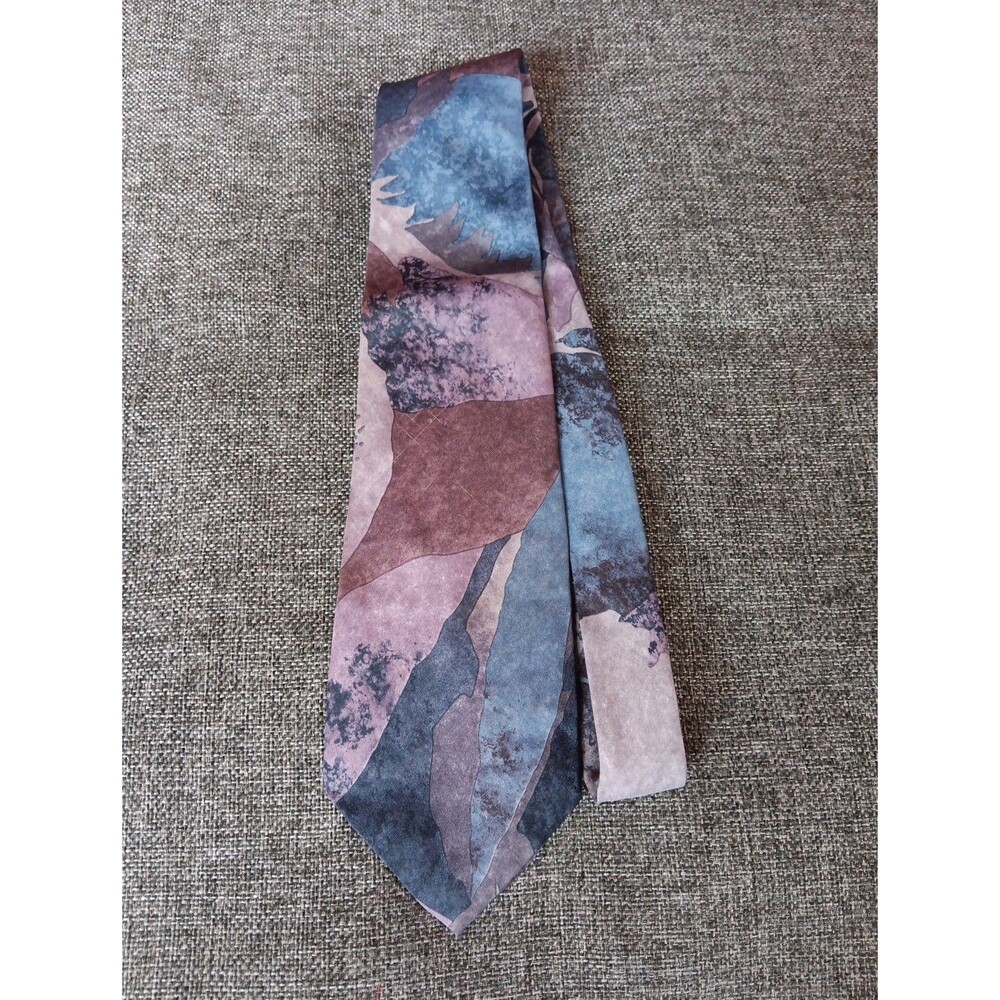 Tie 70s 80s 90s Y2K Mens Cavalieri Pink Blue 3.5 Wide 56 Long